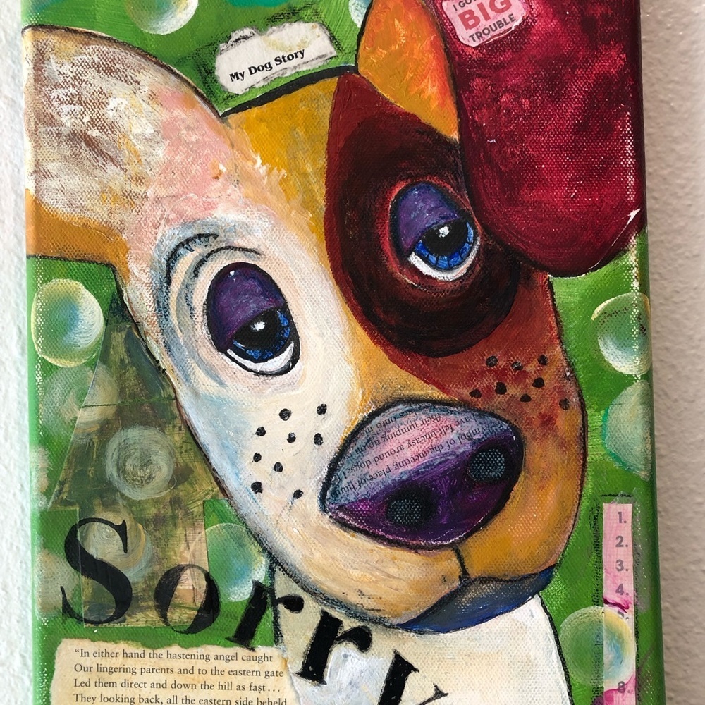 Uh Oh (ORIGINAL acrylic on canvas) - Picture 3 of 7